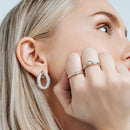 Orecchini TI SENTO MILANO in argento e zirconi bianchi - 78014ZY