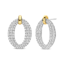 Orecchini TI SENTO MILANO in argento e zirconi bianchi - 78014ZY