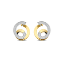 Orecchini TI SENTO MILANO in argento dorato e zirconi bianchi, forma a spirale - 78040ZY