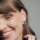 Orecchini TI SENTO MILANO in argento dorato e zirconi bianchi, forma a spirale - 78040ZY