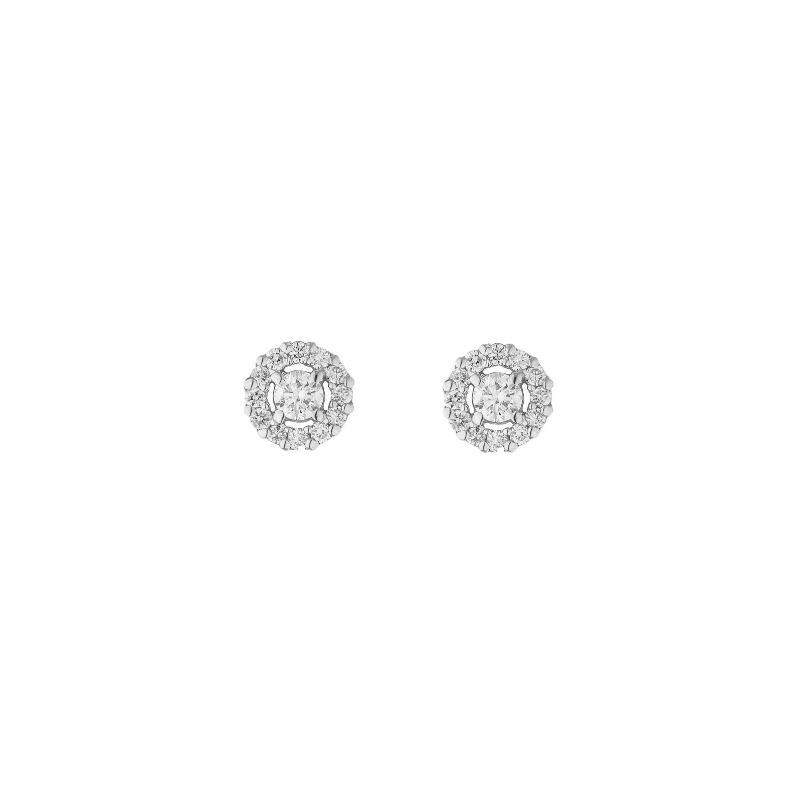 Orecchini Buonocore punti luce con giro di diamanti, collezione ILLUSION, 0.19ct - 787O01DW