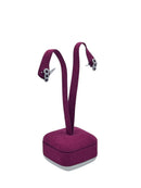 Diana - Orecchini trilogy in oro bianco 18kt, rubini e giro di diamanti - OR D. 36 RU