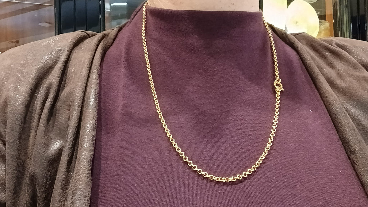 Collana Giovanni Raspini mini rolò dorata cm 60 - 8560/60