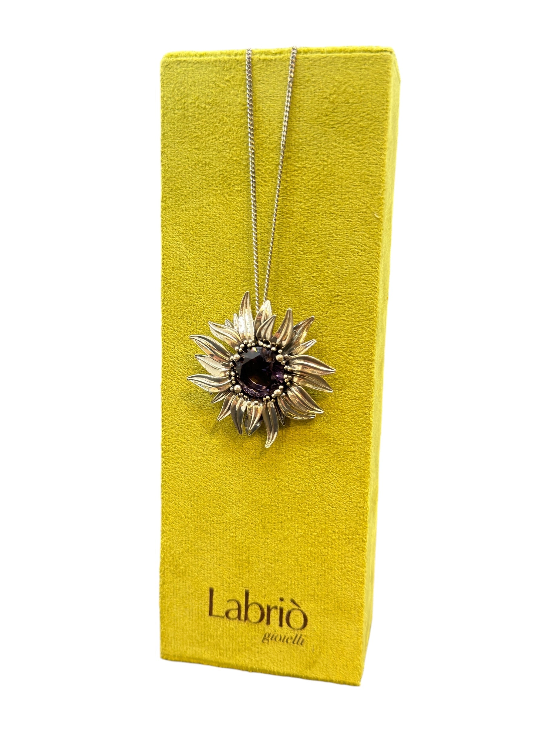 COLLANA LABRIOLA MARGHERITA IN ARGENTO CON QUARZO VIOLA AMETISTA - 2220