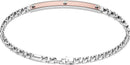 Silver bracelet with rose gold plate - EXB890R