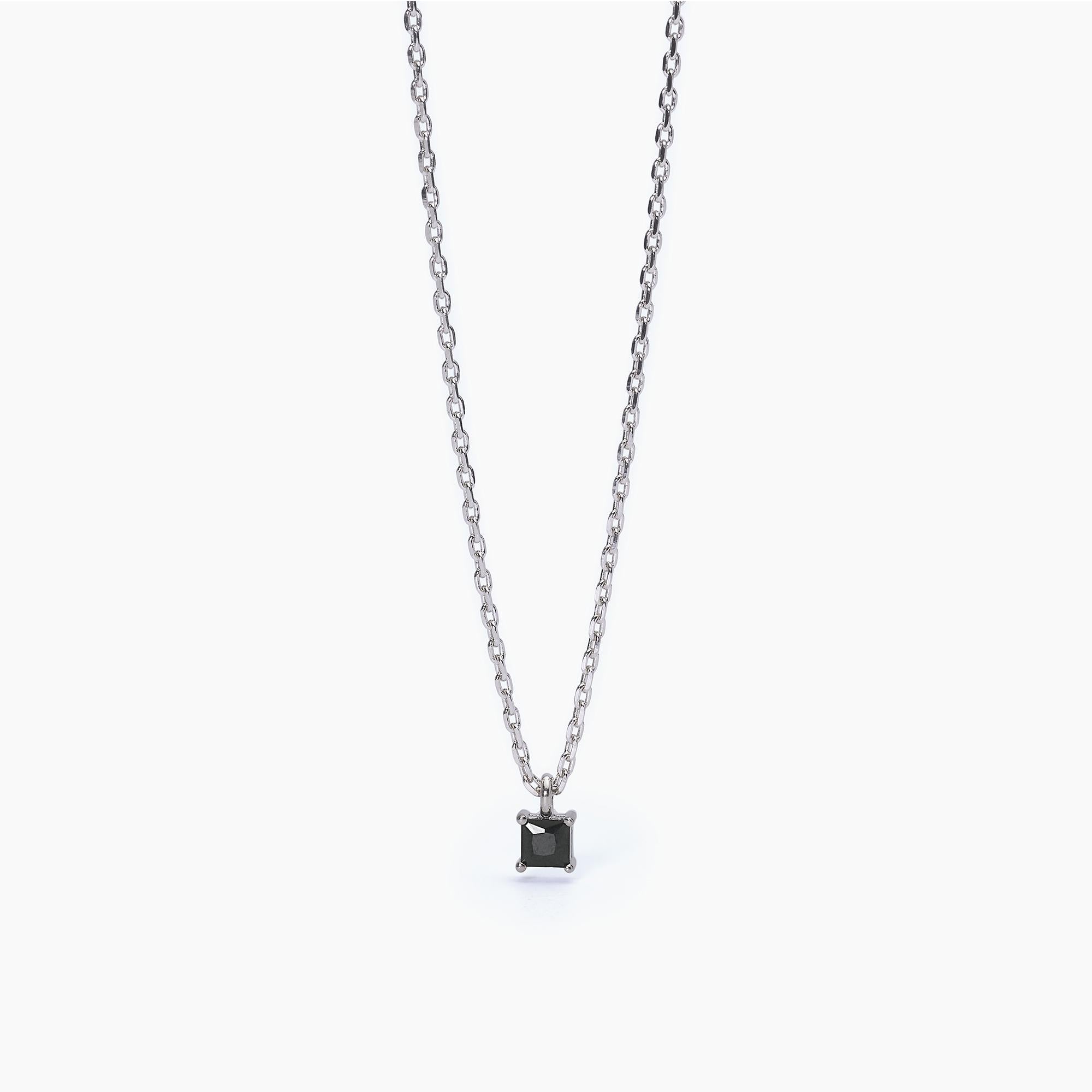 Mabina Uomo - Men's silver necklace with PUNTO DI VISTA pendant - 553572