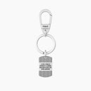 Steel key ring with pendant and motivational phrase | Life is full of surprises. There's always something good to come - 781003