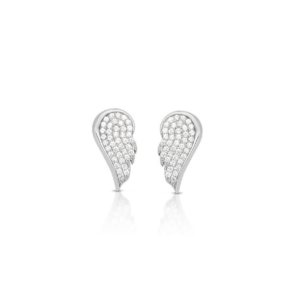 WING EARRINGS IN SILVER AND ZIRCONIA - GIA314