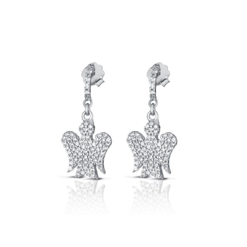 ANGELS EARRINGS IN SILVER AND ZIRCONIA - GIA341