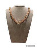 Rose bronze oval link necklace - MAGIC CL 110
