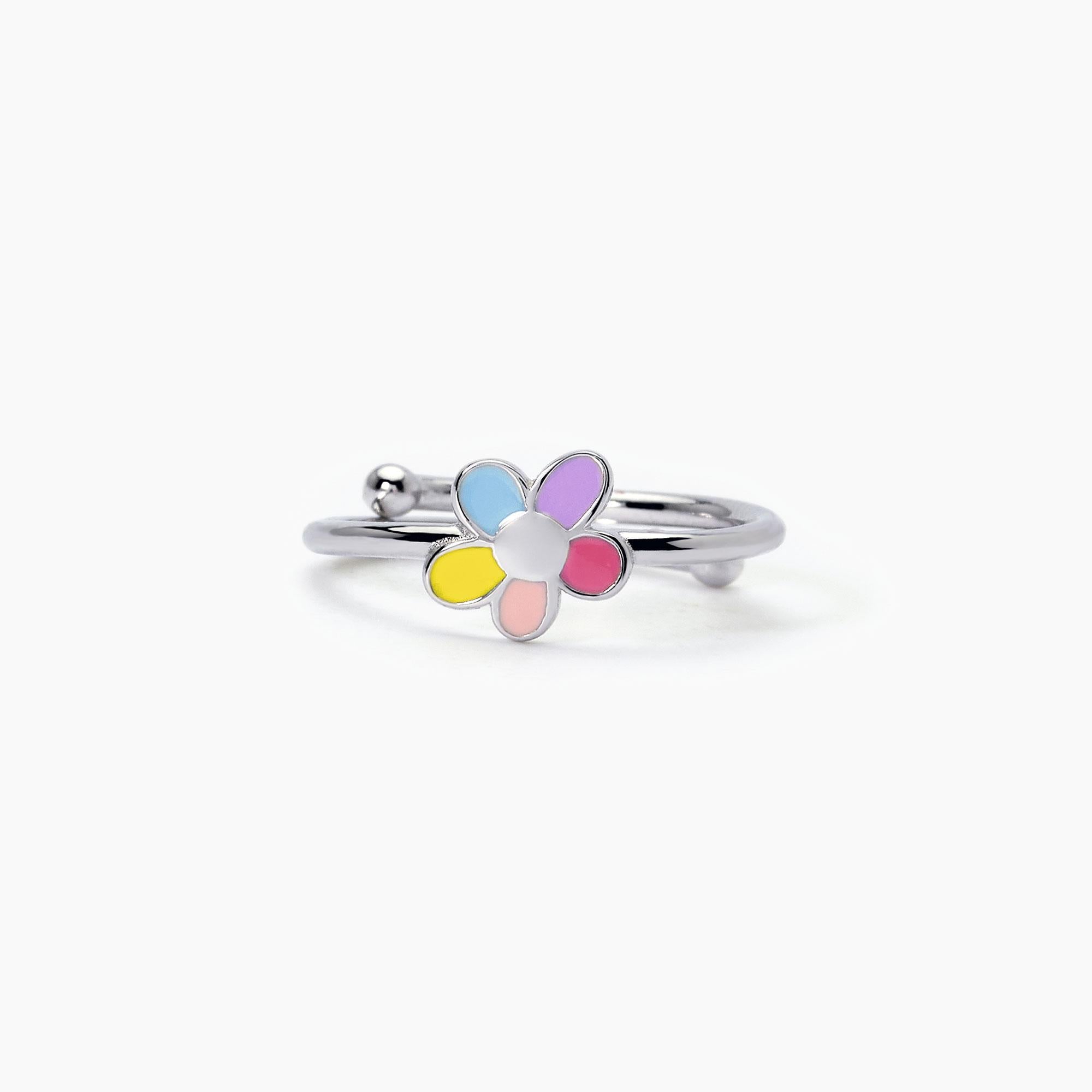 Mabina Junior - Silver ring with BLOOM flower - 523352