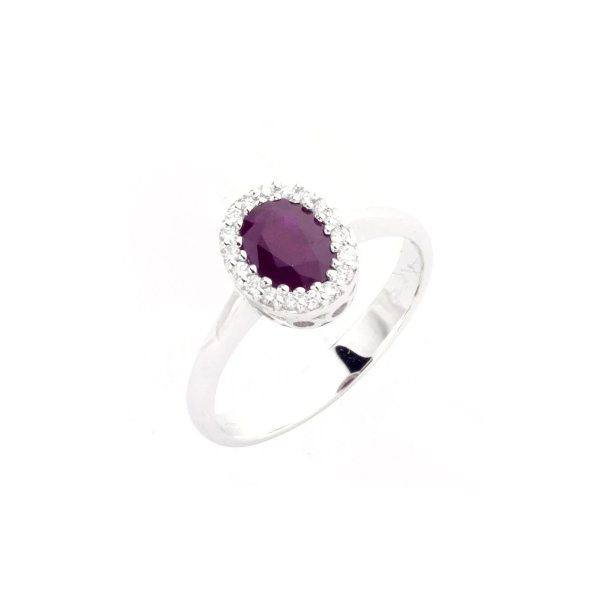 Diana - Ring in White Gold, Diamonds and Ruby, 0.68ct rubies - AN DIANA 39 RU
