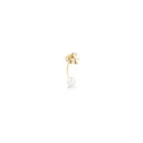 LE PERLE - GIRL'S SINGLE EARRING IN YELLOW GOLD, DIAMOND AND PEARL - LBB812