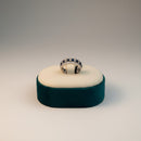 GIORGIO VISCONTI WHITE GOLD RING WITH DIAMONDS AND 7 SAPPHIRES, 0.51ct sapphires - ABX17328Z
