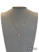 Golden silver necklace with snowman pendant - GCNATON