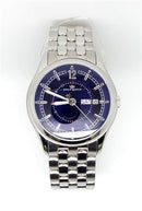 Orologio Philip Watch Day-Date — Acciaio 36 mm — Quarzo, quadrante blu con datario giorno e data — NOS  - 8253101125