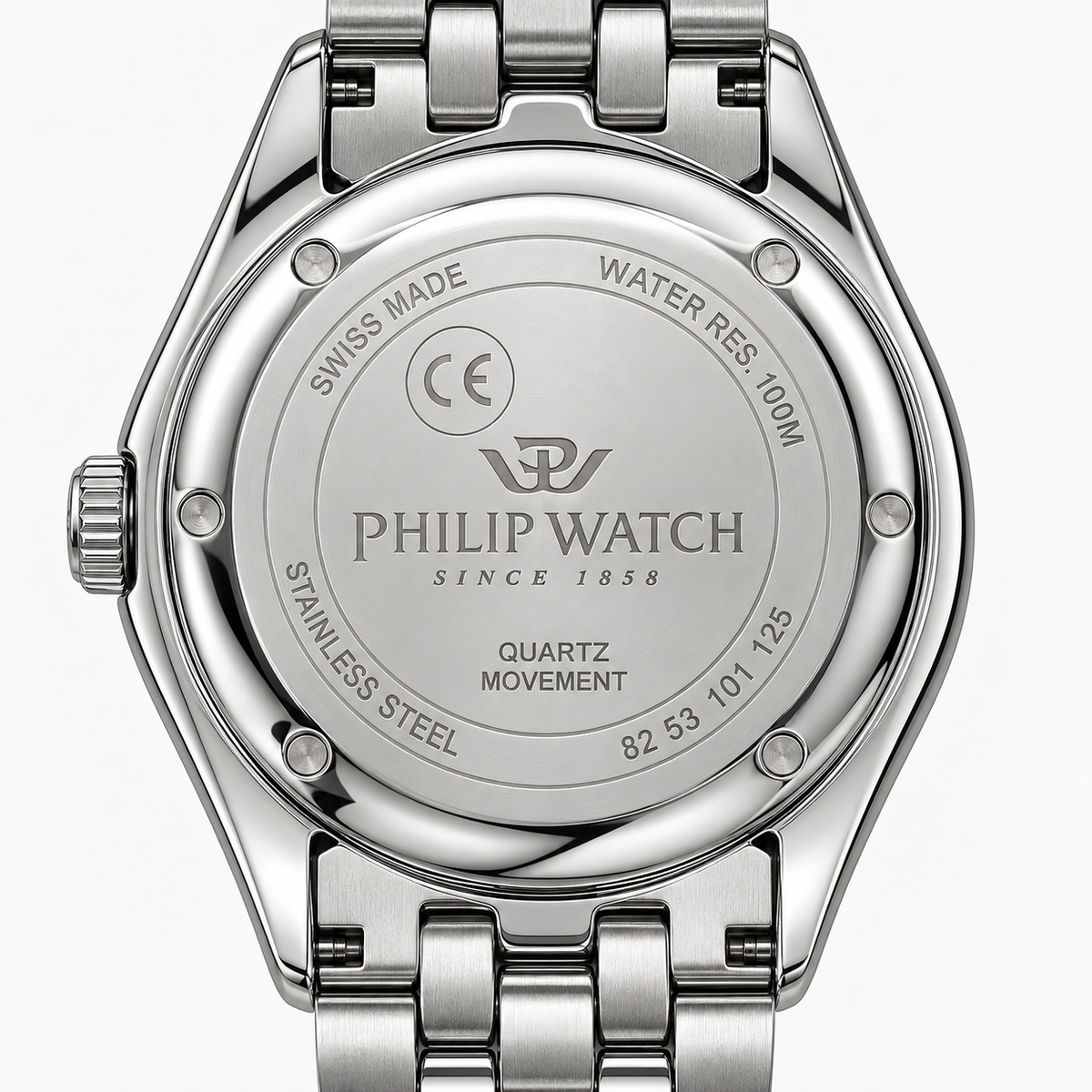 Orologio Philip Watch Day-Date — Acciaio 36 mm — Quarzo, quadrante blu con datario giorno e data — NOS  - 8253101125