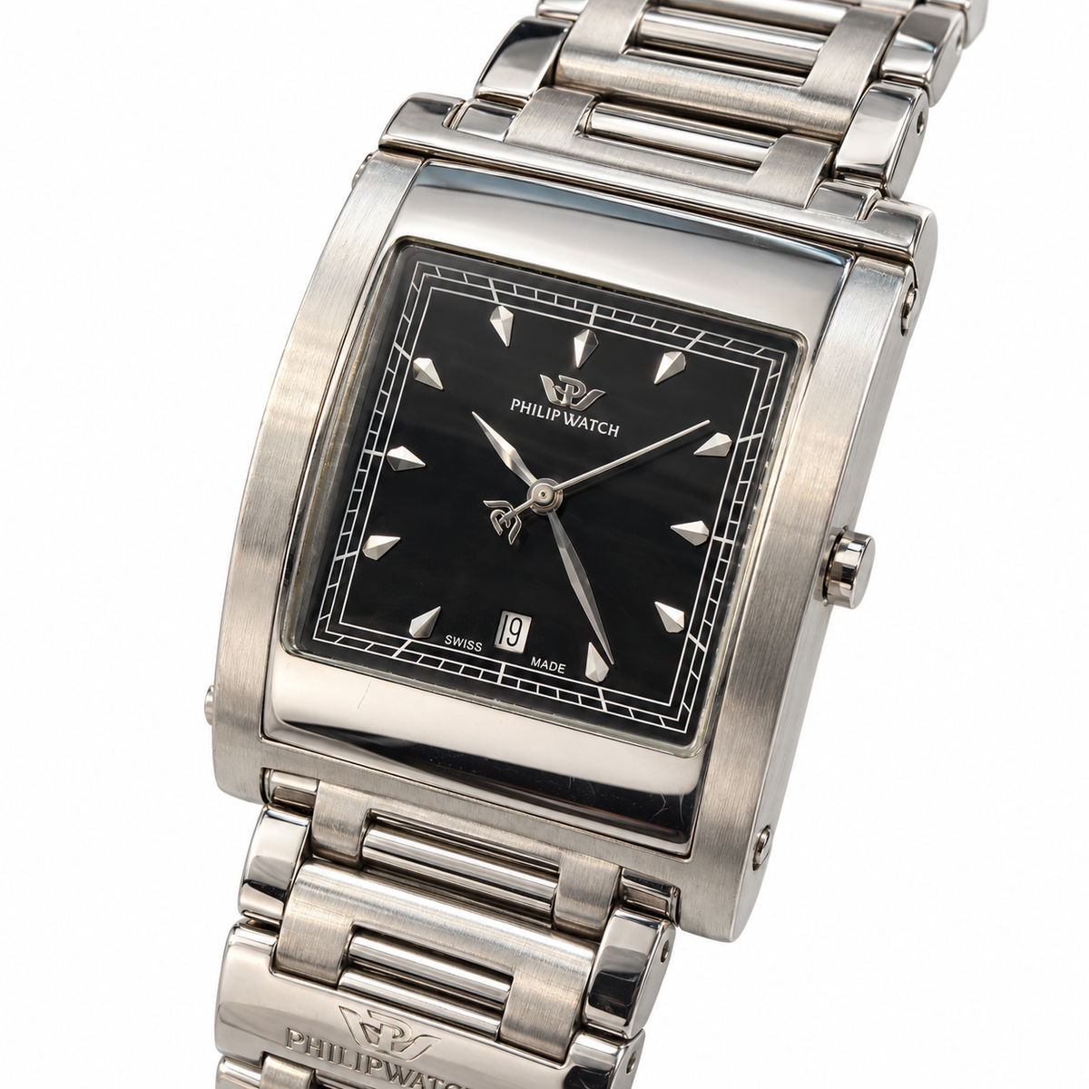 Orologio Philip Watch Deplo Uomo/Unisex — Acciaio 28x40 mm — Quarzo tre lancette con datario — NOS - 8253105025