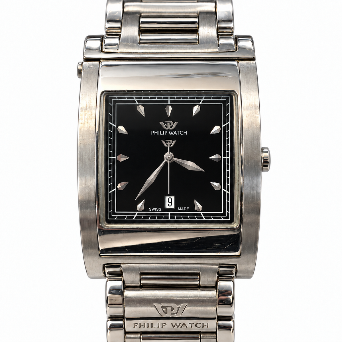 Orologio Philip Watch Deplo Uomo/Unisex — Acciaio 28x40 mm — Quarzo tre lancette con datario — NOS - 8253105025