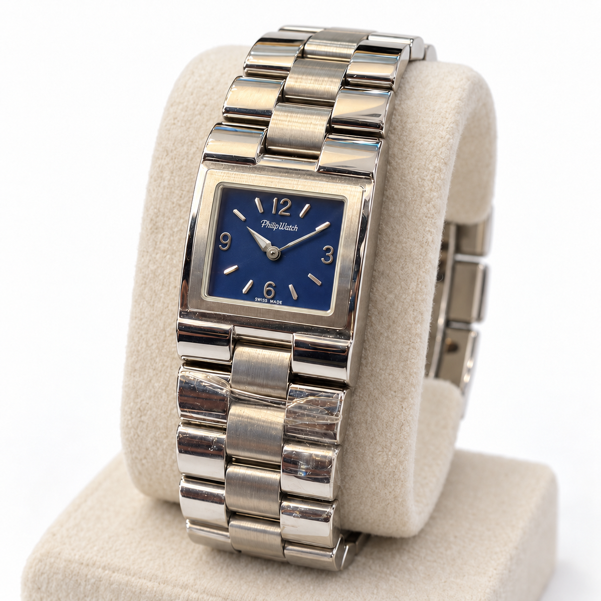 Orologio Philip Watch Donna — quadrante nero, 21mm e cassa quadrata — Quarzo, solo tempo — NOS - 8253650545