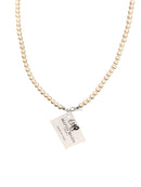 Mazza - Collana con perle fresh water, diametro 4-4.5, e chiusura in oro bianco 18kt - CL FRESH WATER 4-4.5