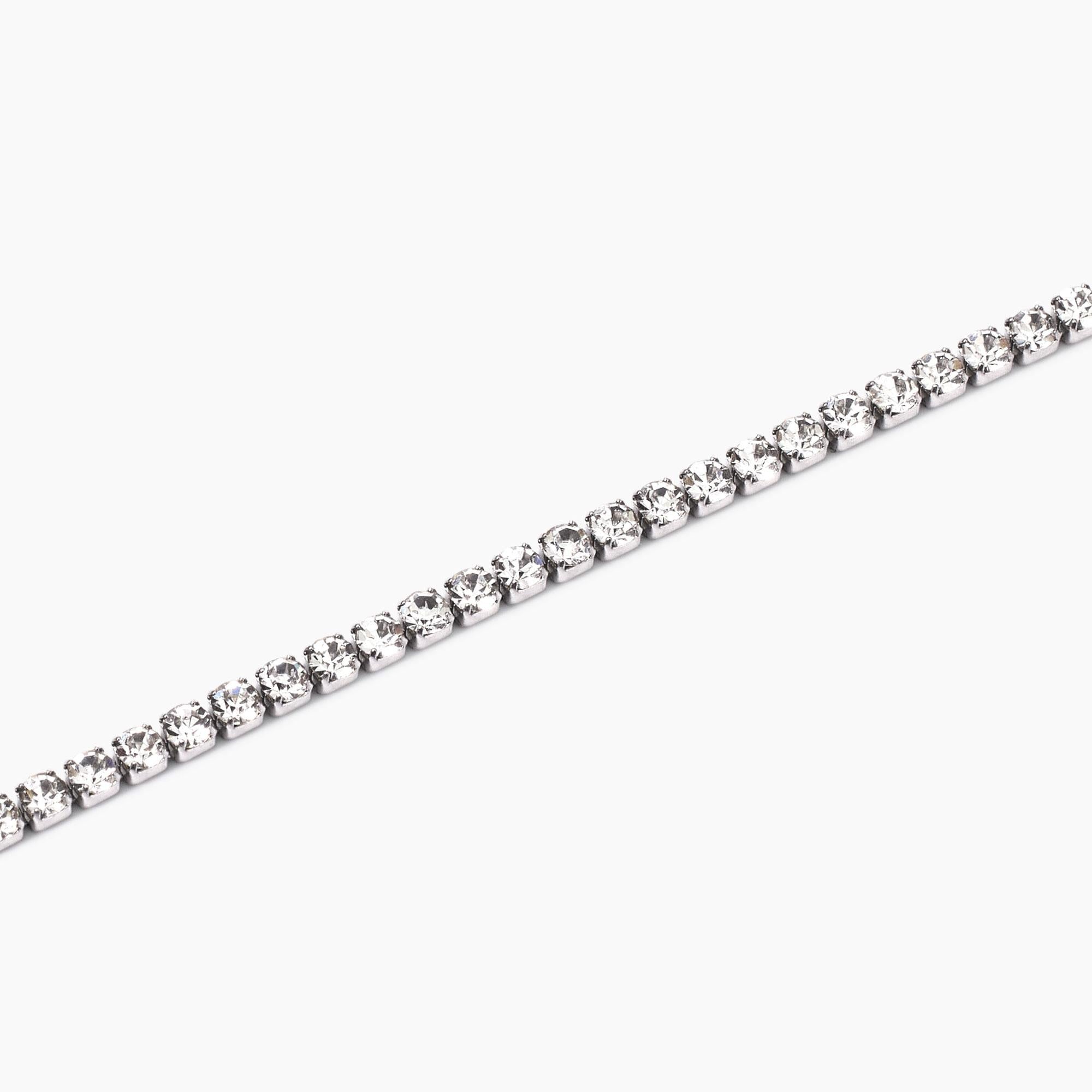 Kidult Tennisarmband mit weißem Kristall, Stil 11 – 831014