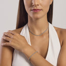 Kidult Tennisarmband mit weißem Kristall, Stil 11 – 831014
