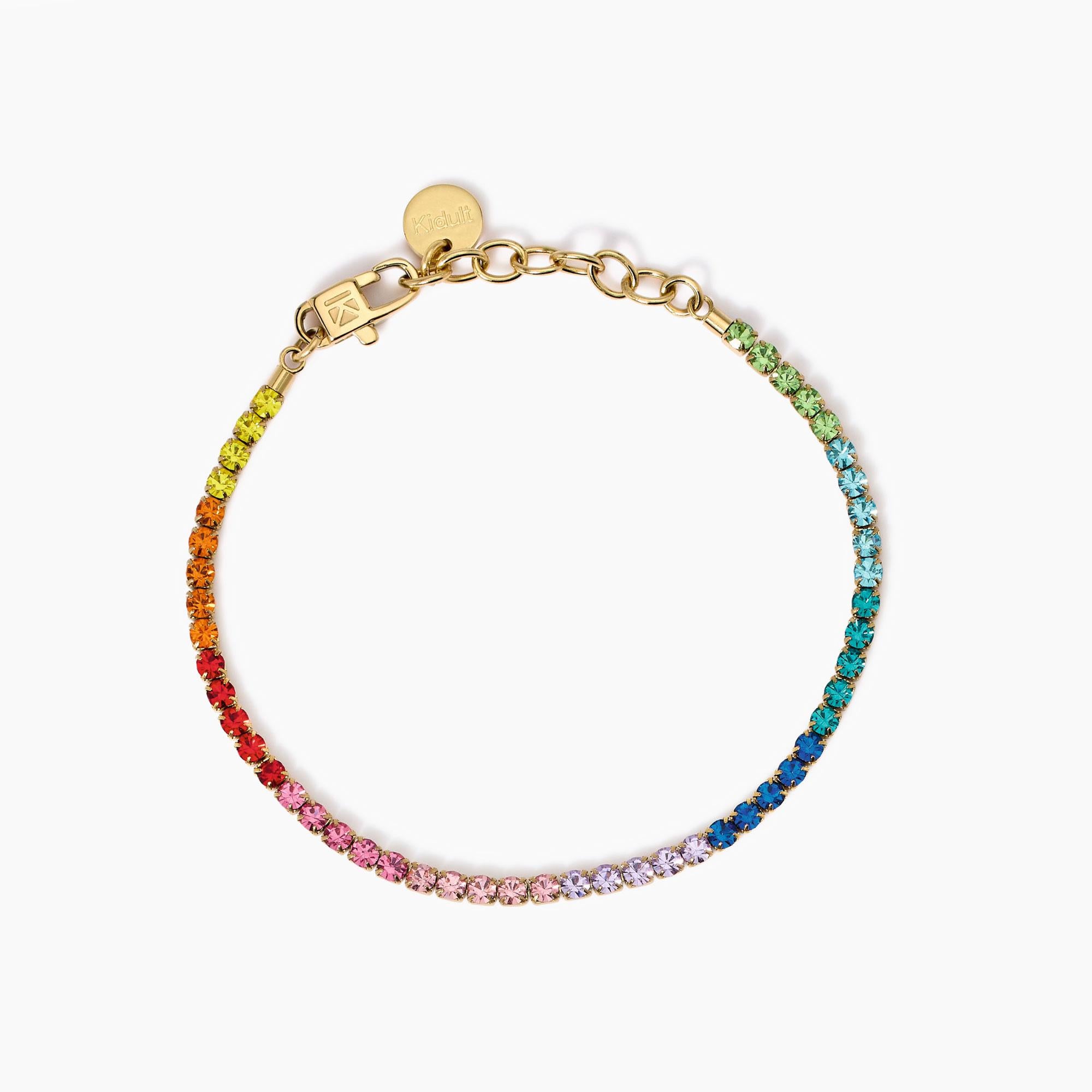 Kidult Bracciale tennis dorato multicolor, Style 11 - 831015