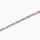Kidult White and Pink Crystal Tennis Bracelet, Style 11 - 831018