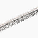 Kidult Bracciale in acciaio catene con perle e tennis di cristalli bianchi - 831029