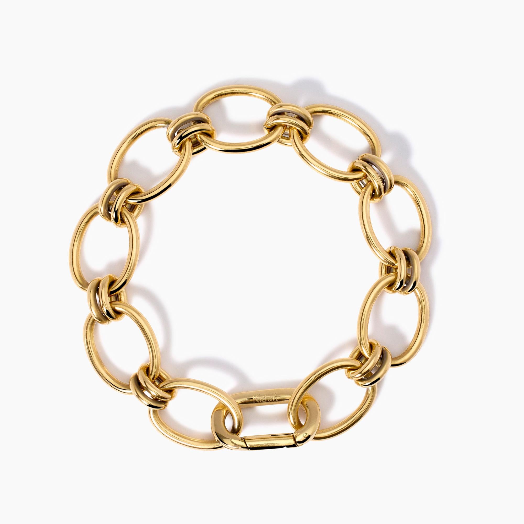 Kidult Bracciale dorato con maglie larghe, Style 48 - 831032