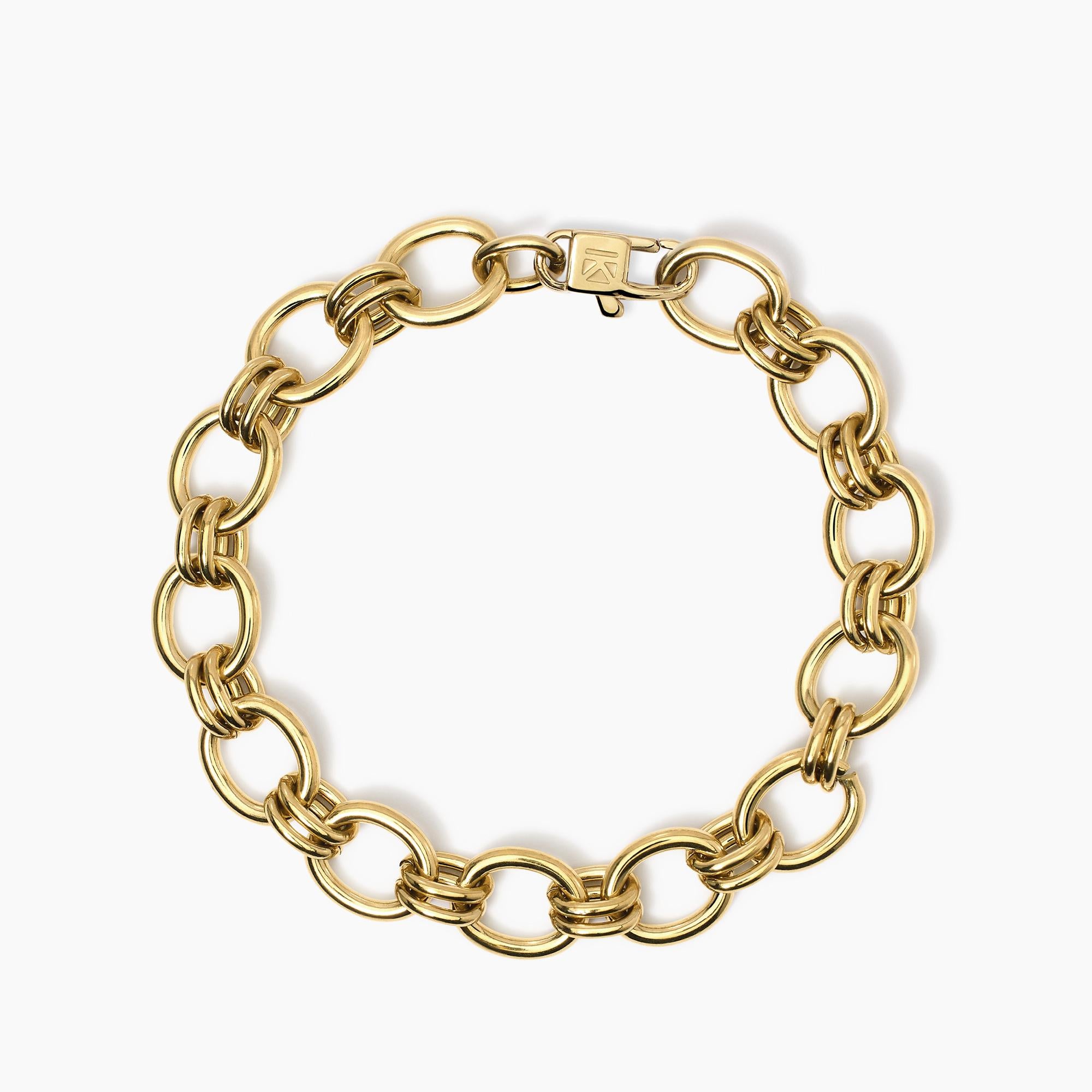 Kidult Bracciale in acciaio con catena larga, Style 48 - 831043
