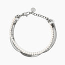 Kidult Bracciale acciaio con catena e perle conchiglia, Style 14 - 831045