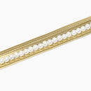 Kidult Bracciale dorato con catena e perle conchiglia, Style 14 - 831046