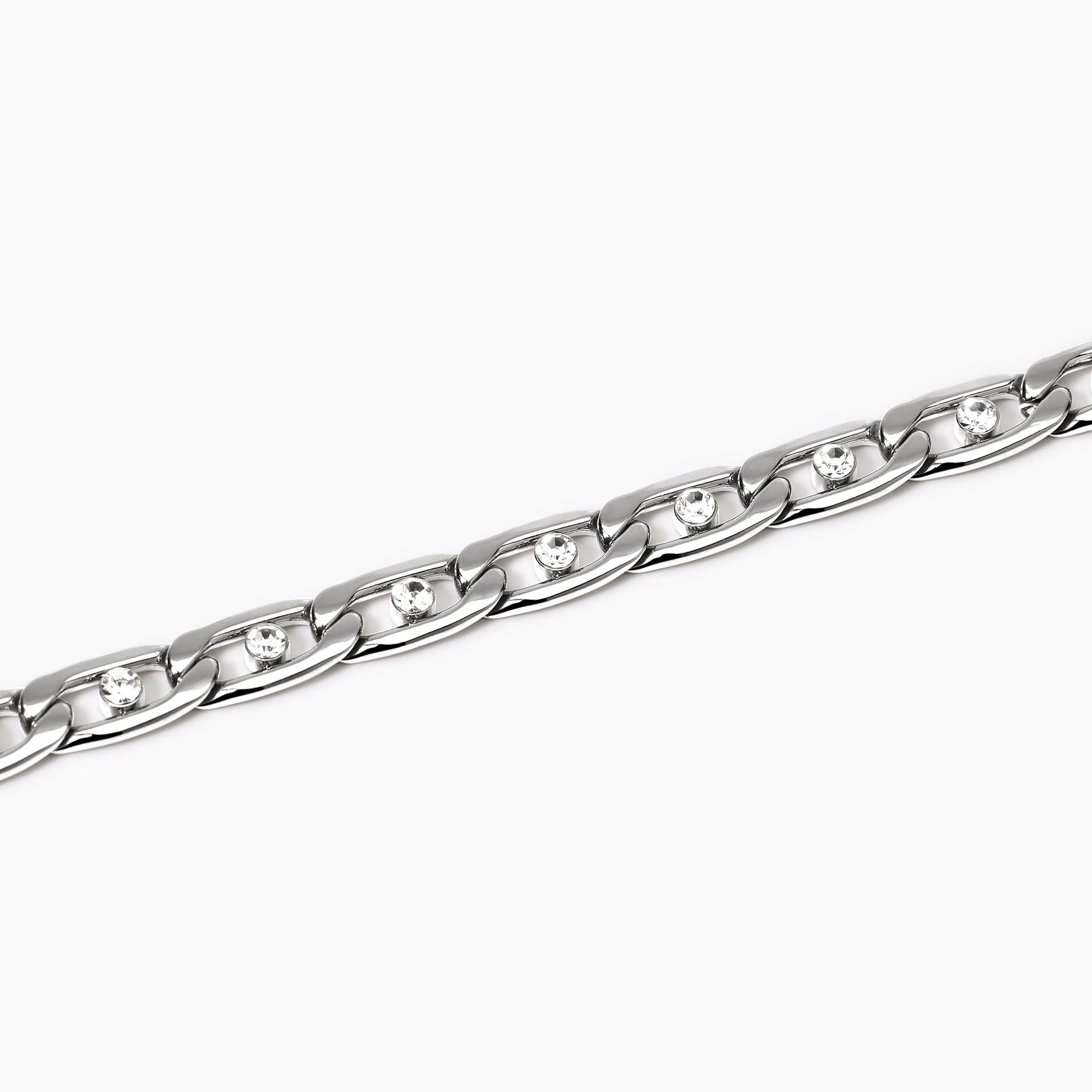 Bracciale Kidult con catena groumette e cristalli, Style 40 - 831047
