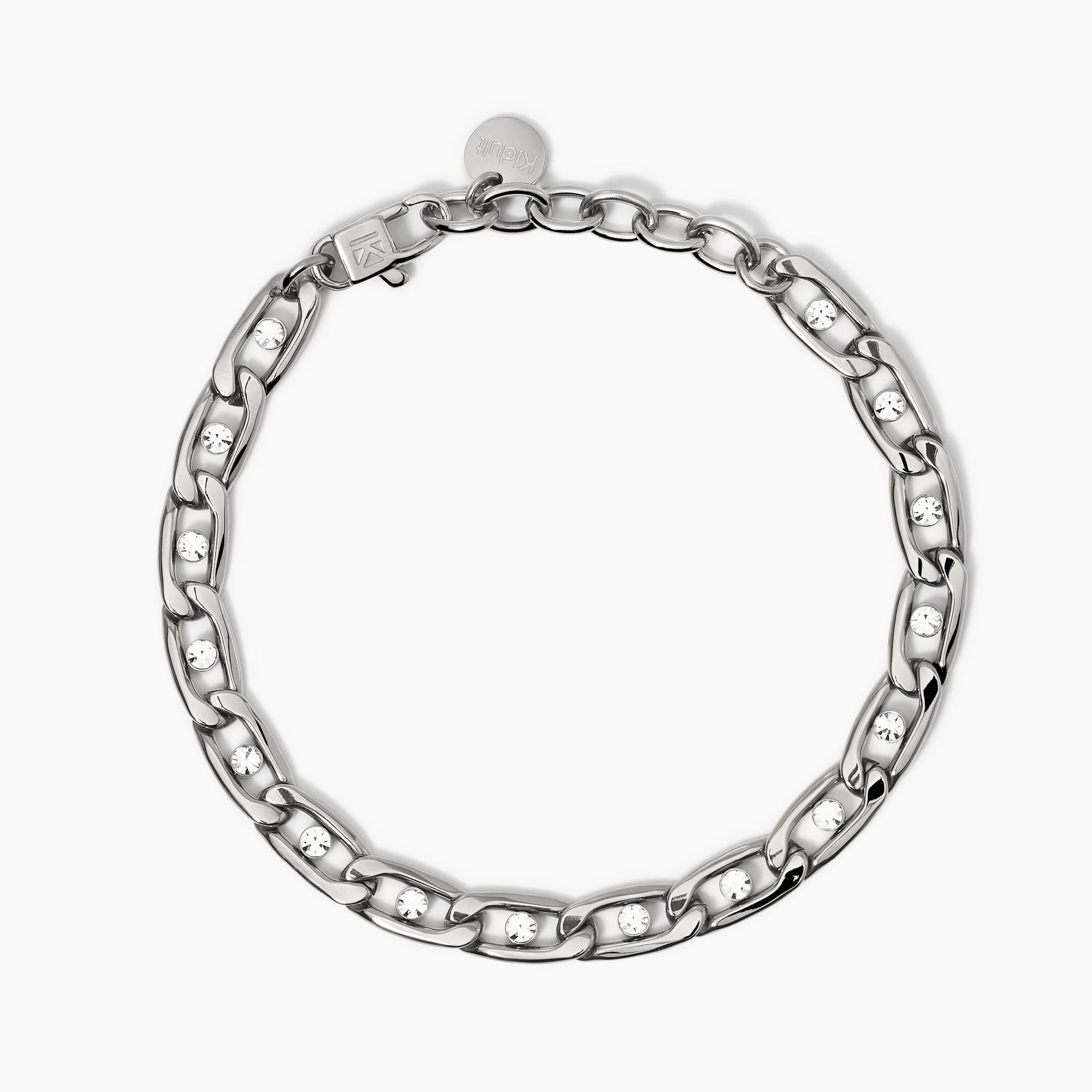 Bracciale Kidult con catena groumette e cristalli, Style 40 - 831047