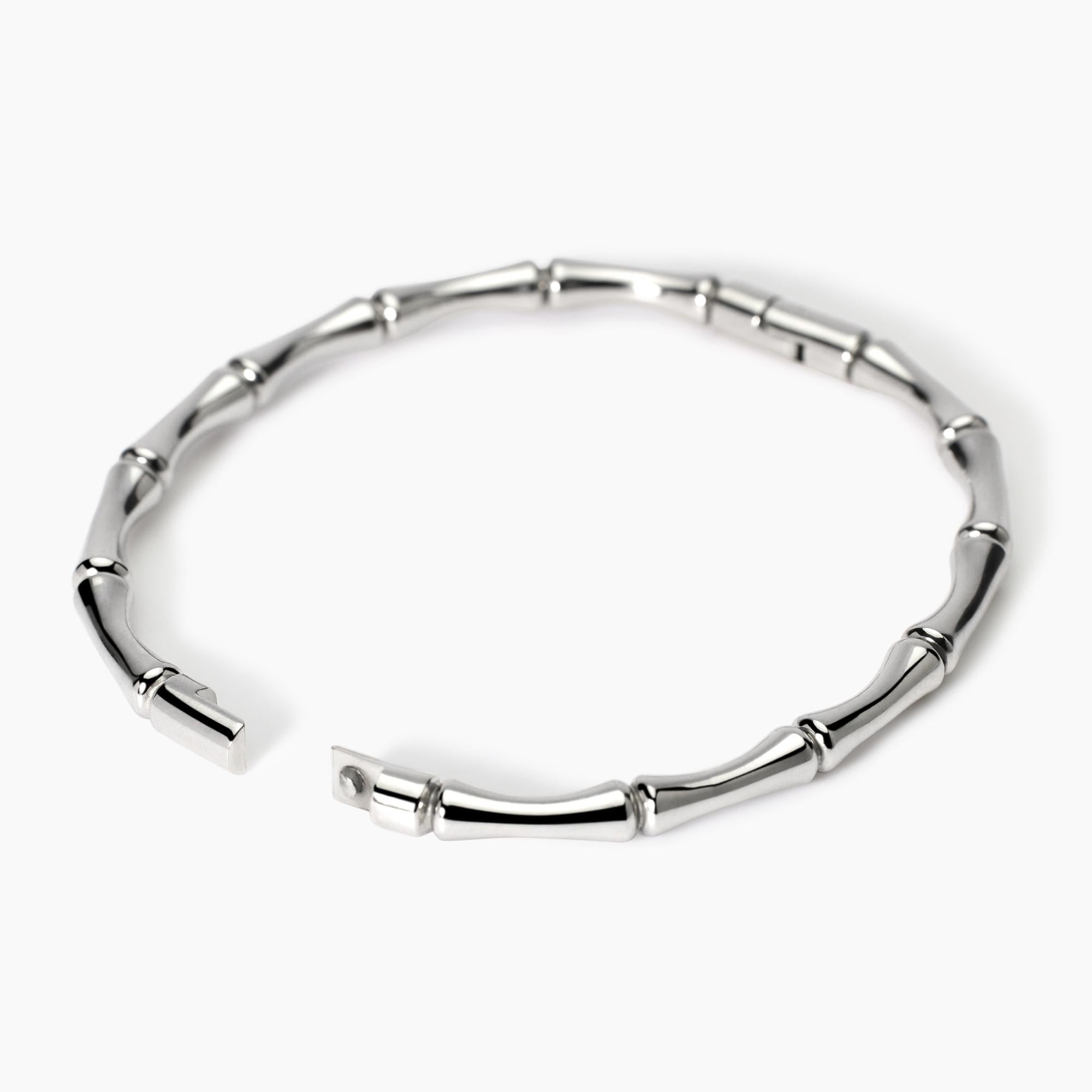 Kidult Starres Stahlarmband mit Bambuseffekt, Stil 20 – 831059
