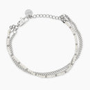 Kidult Bracciale in acciaio con catene e perle conchiglia - 831064