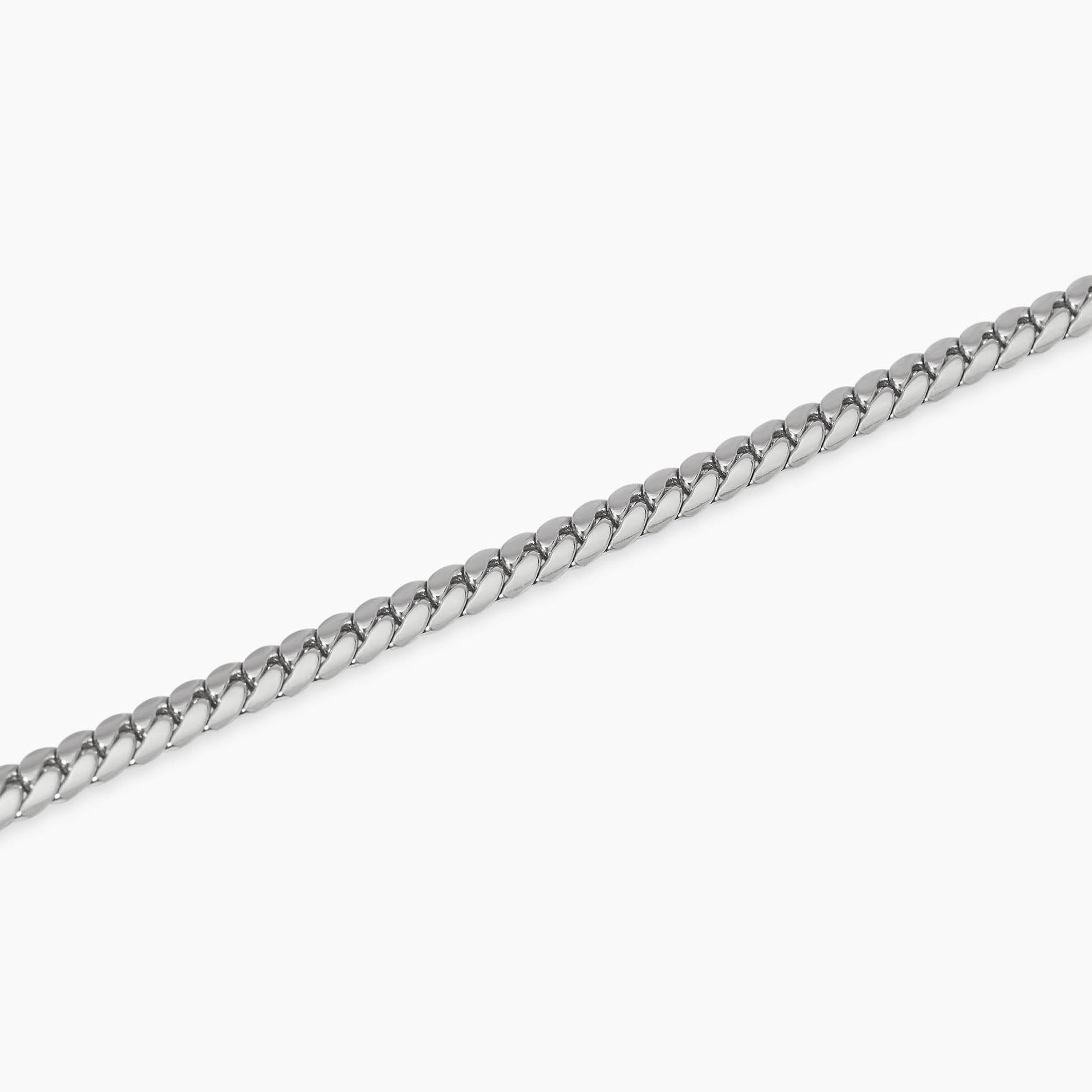 Kidult Bracciale da Uomo in acciaio  con catena groumette piatta, Style 08 - 831084