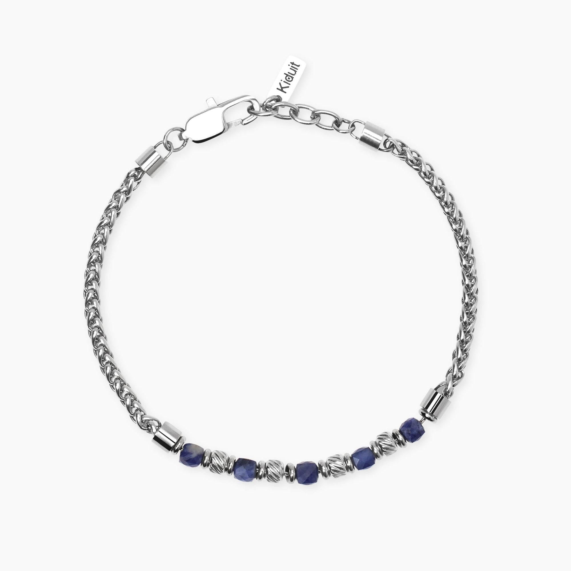 Kidult Bracciale uomo in acciaio e sodalite blu Style 24 - 831138