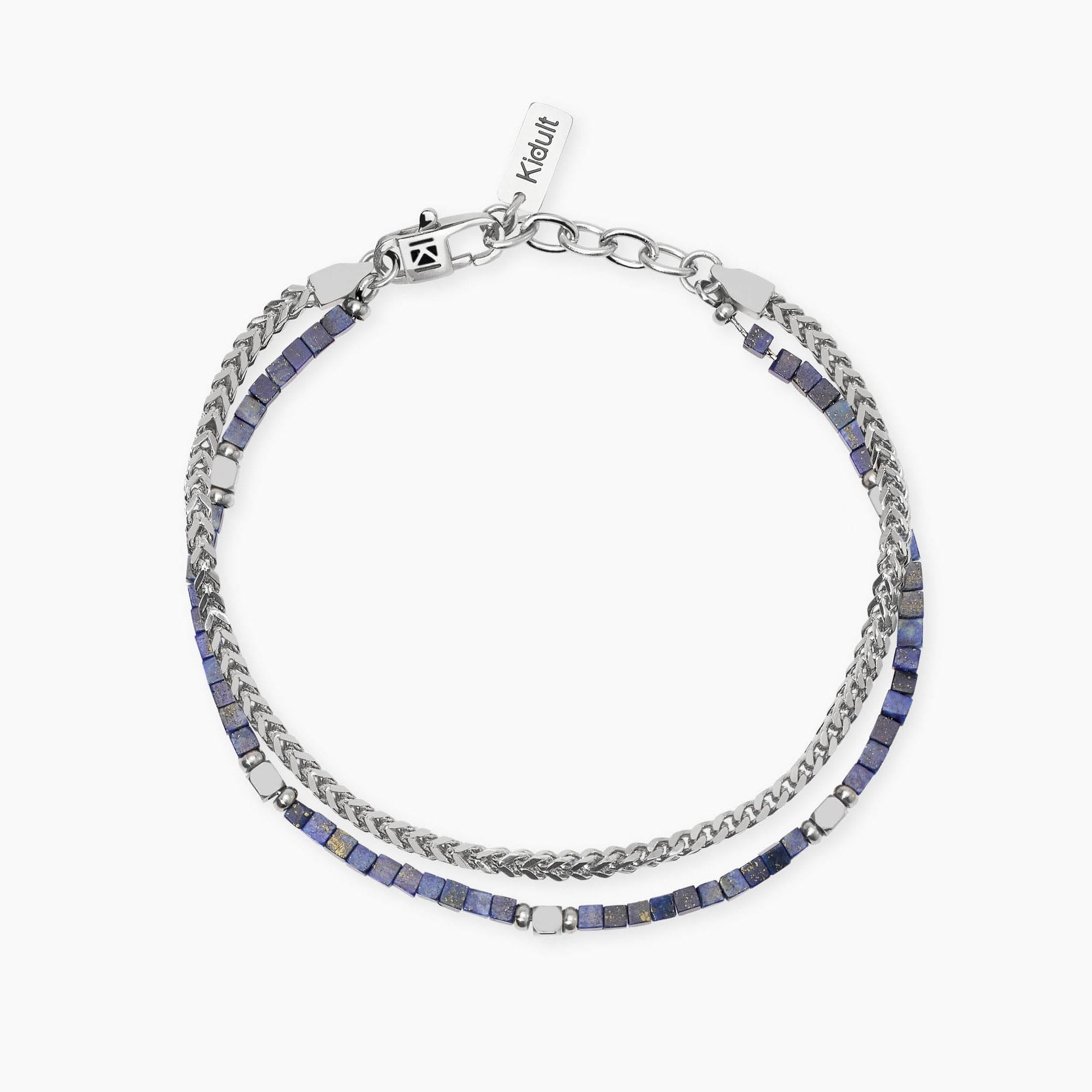 Kidult Bracciale da Uomo con catena e catena in pietre, Style 11 - 831139