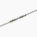 Kidult Bracciale da uomo in acciaio con pietre multicolor Style 24 - 831140