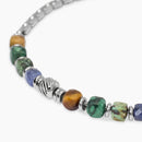 Kidult Bracciale da uomo in acciaio con pietre multicolor Style 24 - 831140