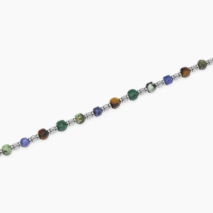 Kidult Bracciale da Uomo Bracciale in acciaio con pietre multicolor - 831141