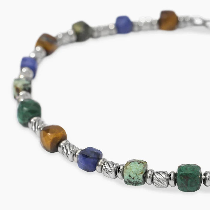 Kidult Bracciale da Uomo Bracciale in acciaio con pietre multicolor - 831141