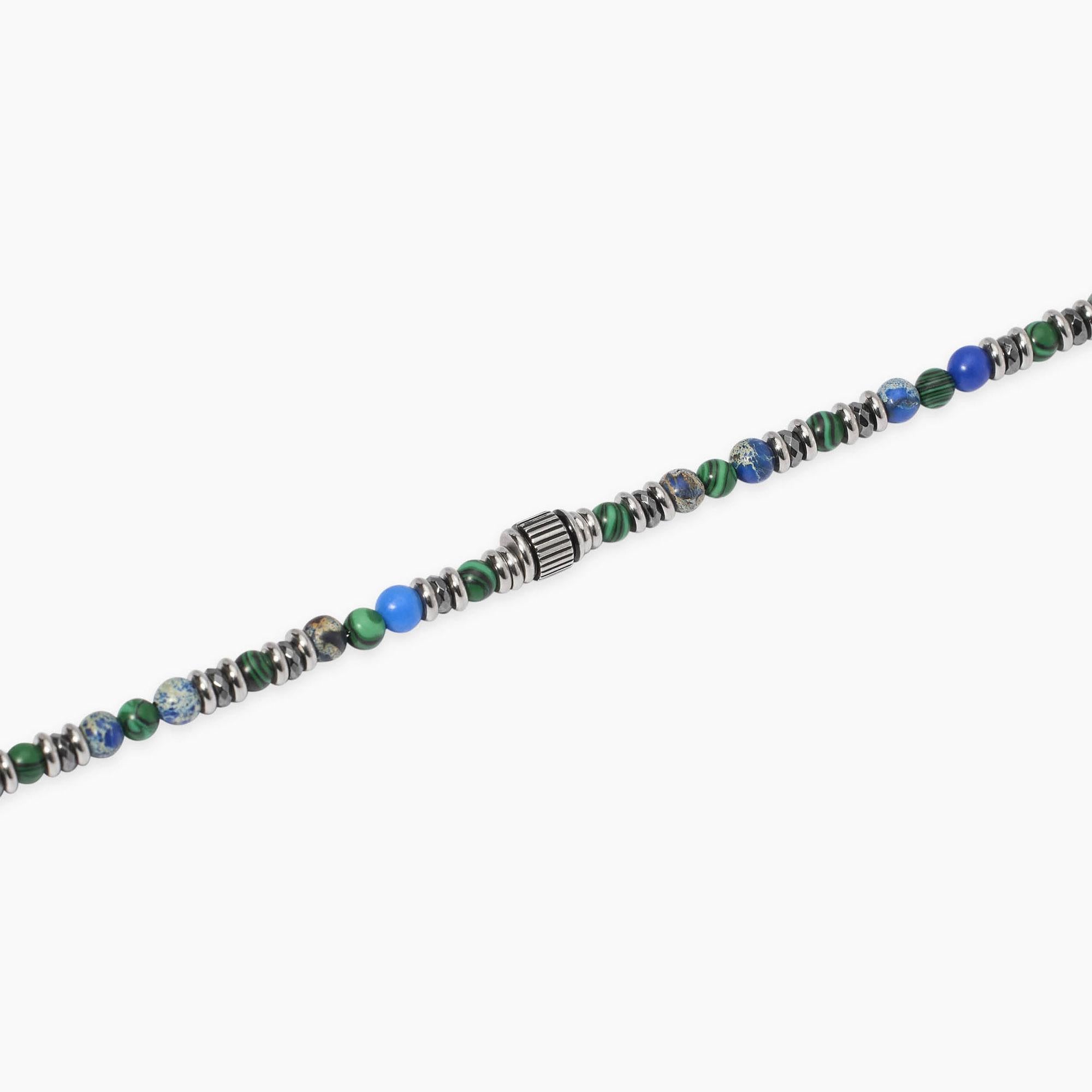 Kidult Bracciale da uomo in acciaio con pietre multicolor Style 27 - 831142