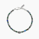 Kidult Bracciale da uomo in acciaio con pietre multicolor Style 27 - 831142