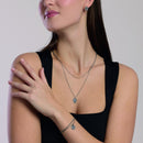 Kidult Bracciale a catene con quadrifoglio e cristallo, Style 57 - 831149