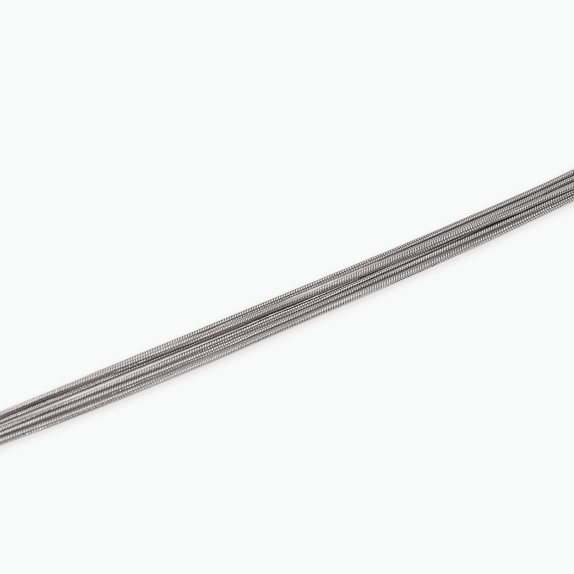 Kidult Bracciale multifilo argentato con catene snake, Style 59 - 831152