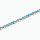 Kidult Bracciale tennis cuore con zirconi azzurri, Style 60 - 831154